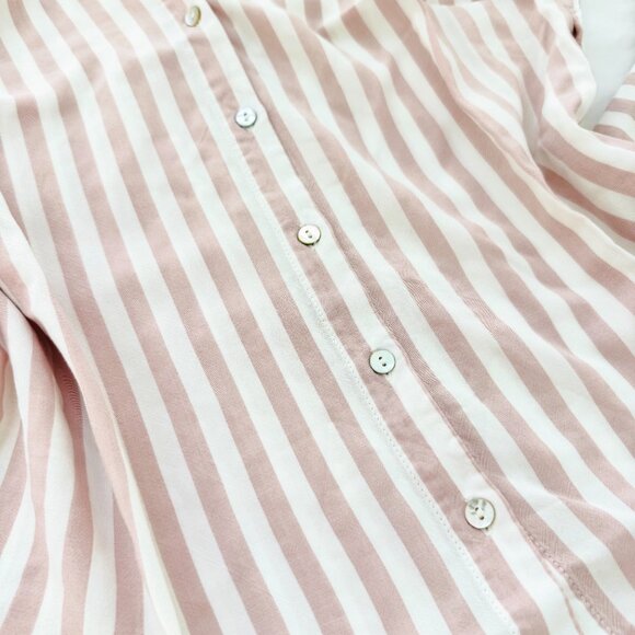 NEW a new day pink and cream stripe button front shirt NWT size S Small - Picture 2 of 4